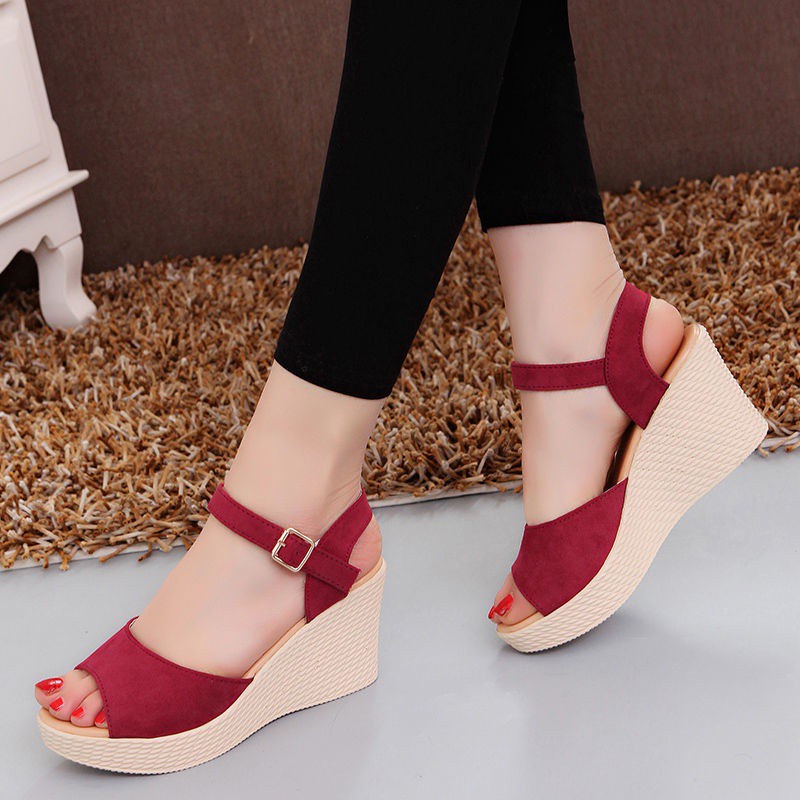 2021Summer New Non-Slip Fashion Sandals Waterproof Platform Peep-Toe Sandals