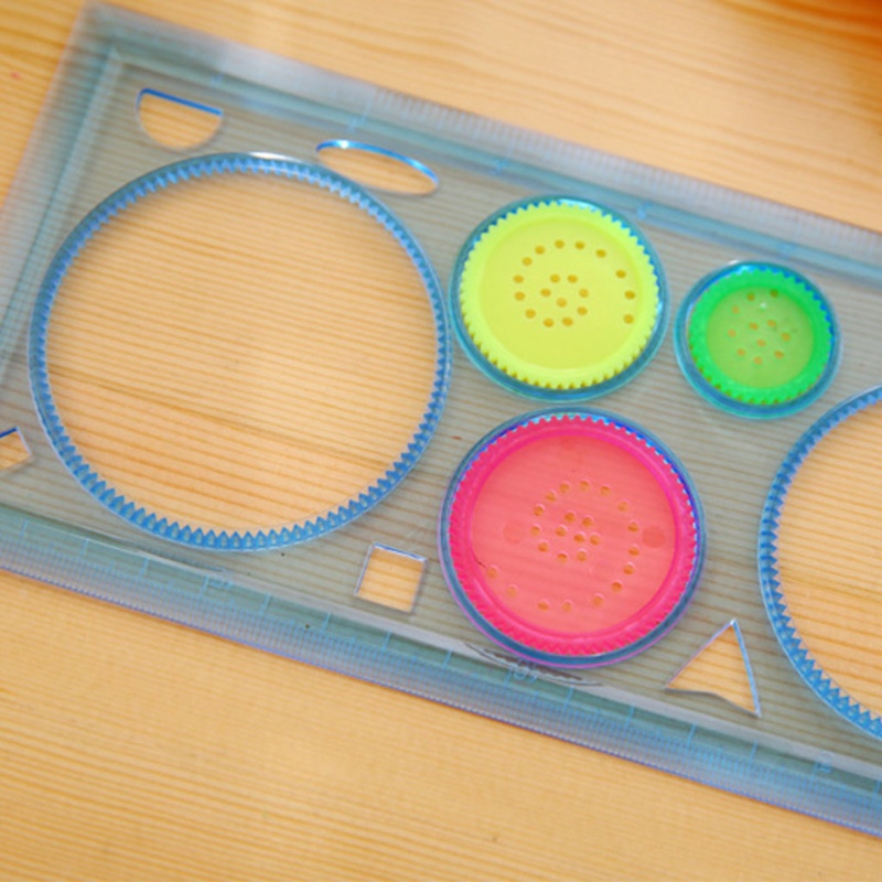 Thước kẻ khoét lỗ bằng nhựa học tập nghệ thuật dành cho trẻ em mẫu giáo