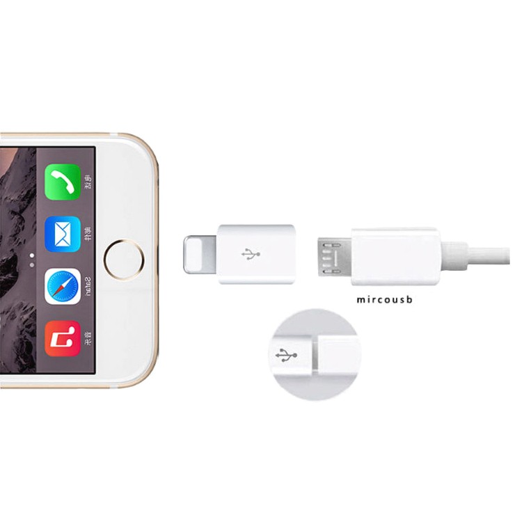 Đầu chuyển đổi Micro USB sang Lightning, Đầu chuyển đổi từ cổng lightning sang cổng micro usb dành cho iPhone