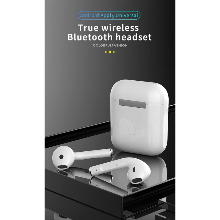Dllencase Tai nghe ko dây Bluetooth 5.0 I12 Tws có hộp sạc cho ĐT ip Android Xiaomi A200