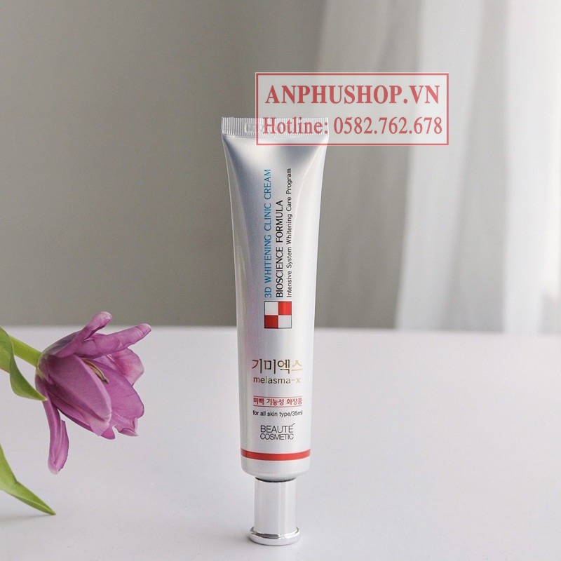 Kem mờ nám, tàn nhang Melasma-X 3D Whitening Clinic Cream, Kem trắng da 3D chính hãng Hàn Quốc