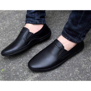 Giày lười nam da crack