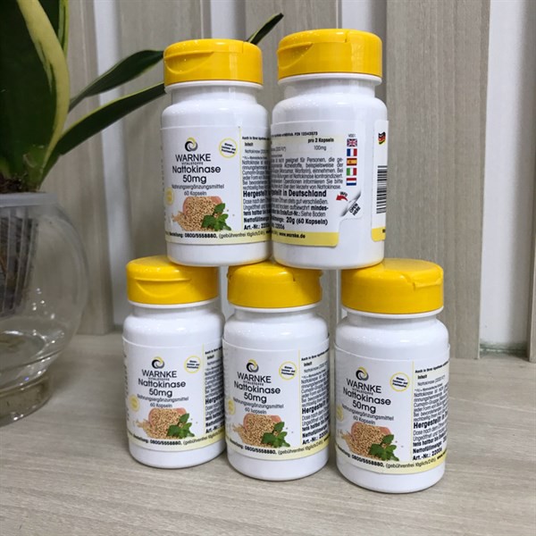 Viên uống chống đột quỵ WARNKE VITALSTOFFE Nattokinase 50 mg 60 viên