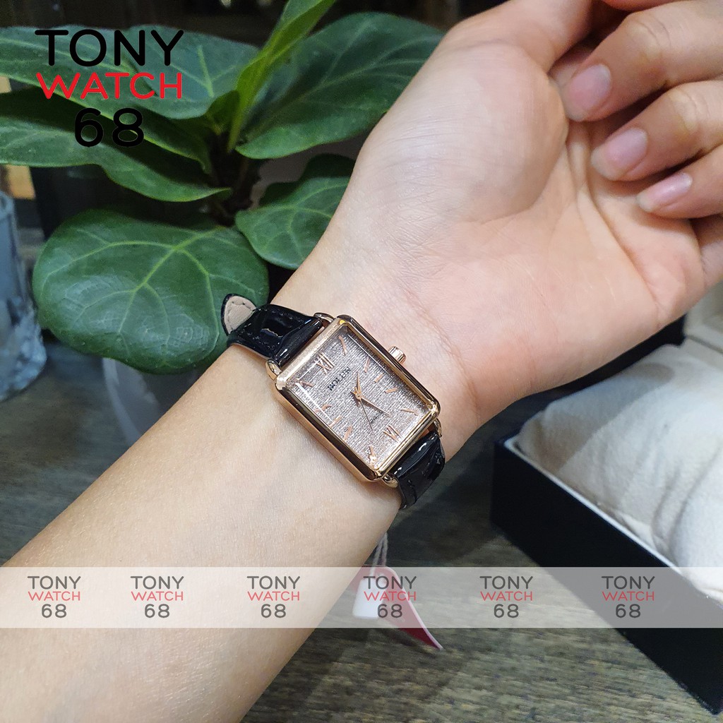 [Mã FAMAYFA2 giảm 10K đơn 50K] Đồng hồ dây da nữ chính hãng Bolun mặt vuông chống nước tuyệt đối | BigBuy360 - bigbuy360.vn