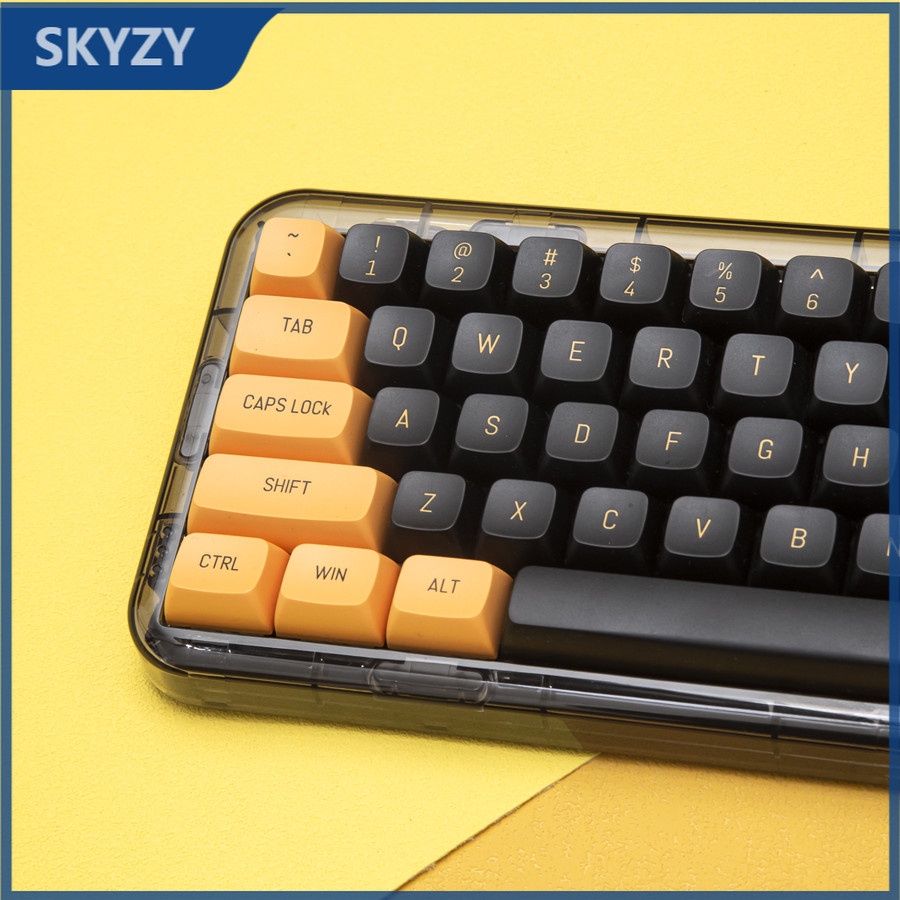150 phím Vàng đen Keycap CSA Hồ sơ Chất liệu ABS Bàn phím cơ Double Shot Keycaps