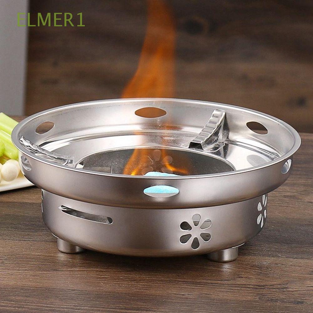 ELMER1 Windproof Hot Pot Alcohol Heater Stainless Steel Spirit Cooker Cooking Stove Backpacking Household Tourist Solid Liquid Alcohol Outdoor… – – top1shop