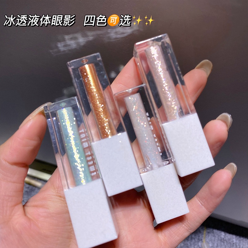 Phấn Mắt Dạng Lỏng Màu Trong Suốt Phối Sequin Ngọc Trai Chống Thấm Nước