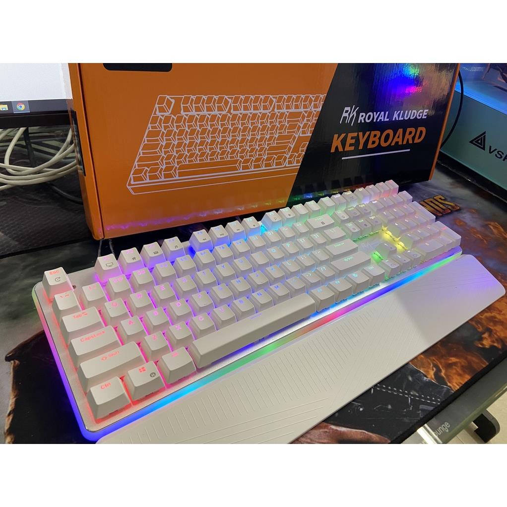 Bàn Phím Cơ, Bàn Phím Gaming, Bàn Phím Chuyên Game RK918 Full LED RGB Bảo Hành 1 năm
