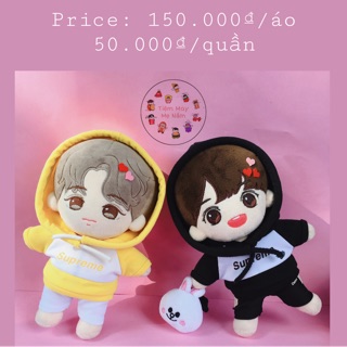 Outfit doll: Hoodie Supreme cmm GuanLin cho doll 15-20cm