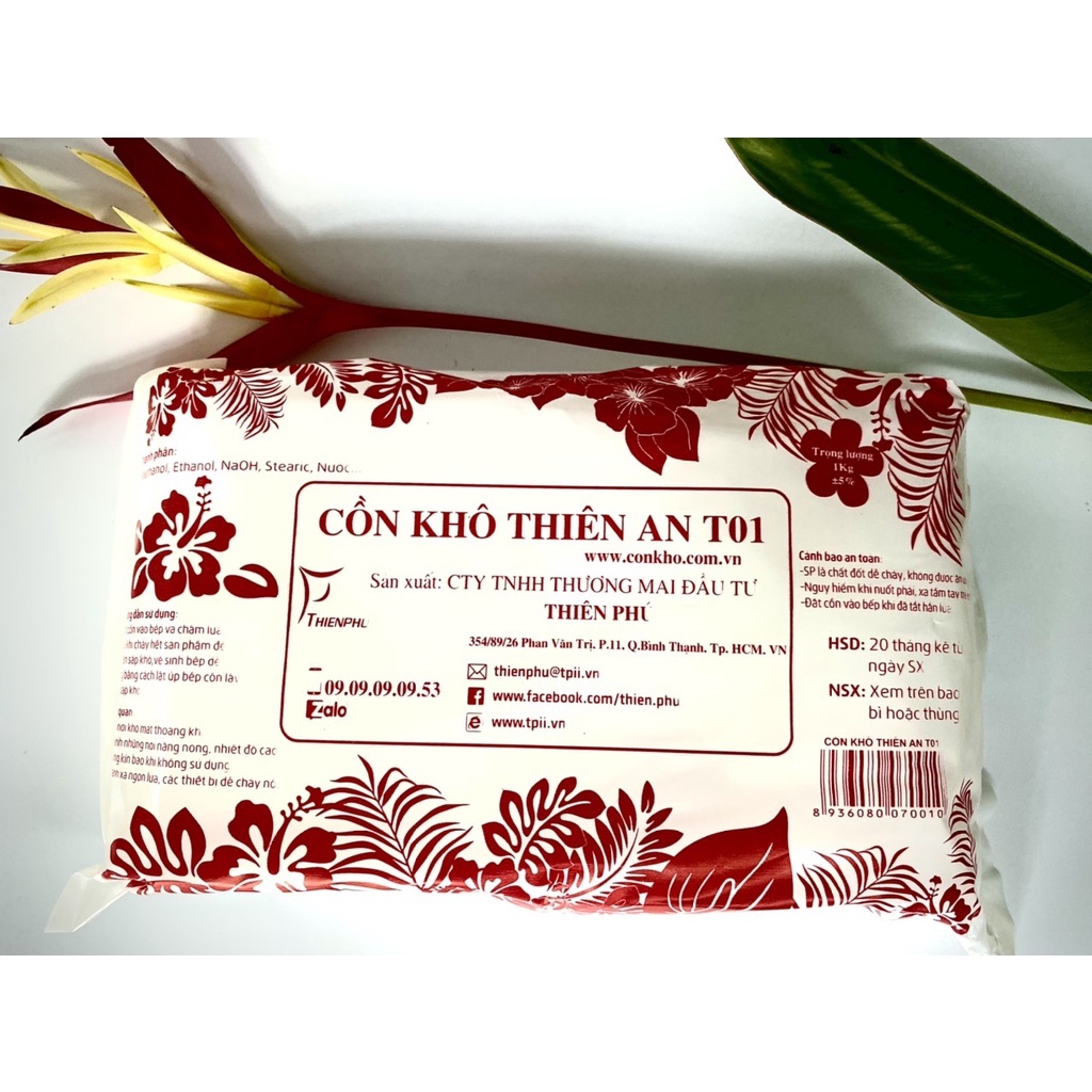 Cồn khô Thiên An loại 1 - MSP : T01