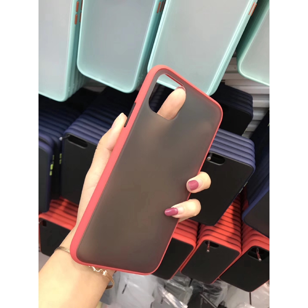 Ốp oại mềm mặt lưng màu đục viền màu kẹo chống trơn cho iPhone 11 Pro X XS Max XR 6 7 8 Plus 11Pro Max | BigBuy360 - bigbuy360.vn