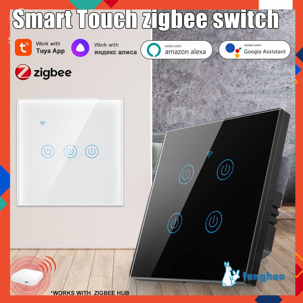 GOOGLE Công Tắc Đèn Cảm Ứng Thông Minh 100-240V 1 / 2 / 3 / 4gang EU / UK