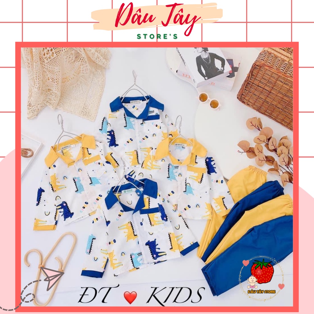 Bộ Đồ Pyjama Rời Dài Tay Họa Tiết Dễ Thương Cho Bé Trai Bé Gái DT68668 - DAUTAY_STORES