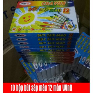 10 hộp bút sáp màu WinQ 12 màu