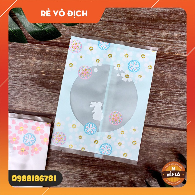 Túi đựng bánh trung thu hình con Thỏ SIÊU ĐẸP loại 100gr 125gr 150gr 180gr  - 1 set 100 túi