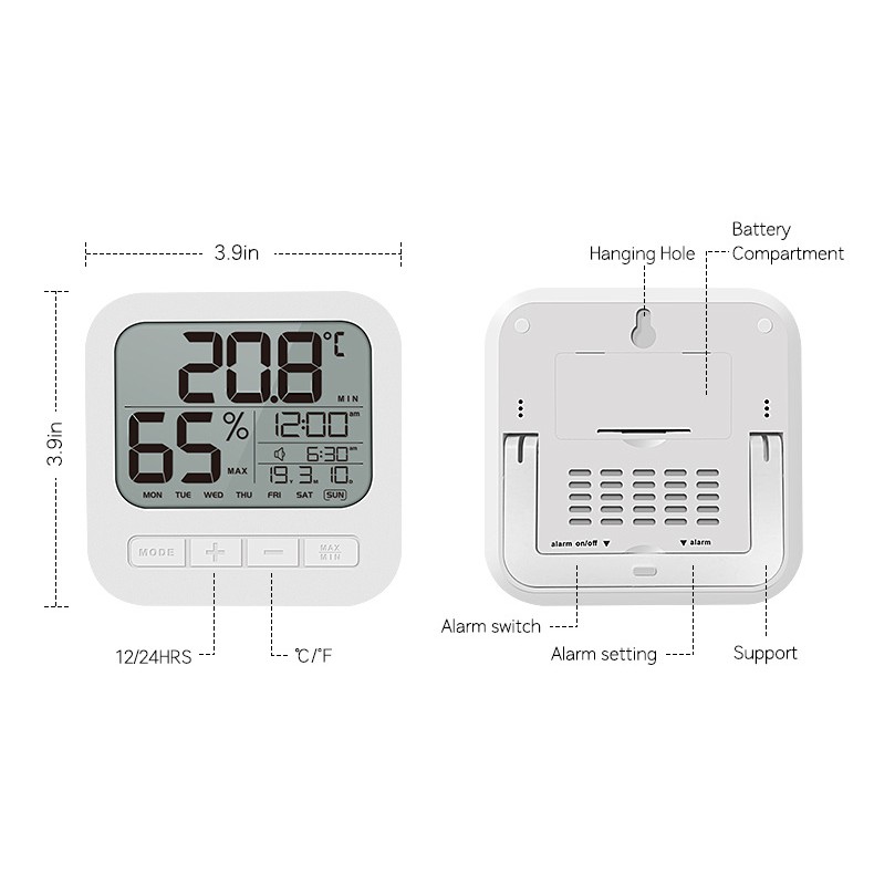 [ BH 6 tháng 1 đổi 1 ] Đồng hồ đo nhiệt độ và độ ẩm phòng cho bé - Nhiệt ẩm kế gia đình