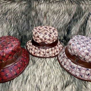 Nón Bucket / Nón Vành Tròn Chất Liệu Da Bóng Chống Nước LV N053