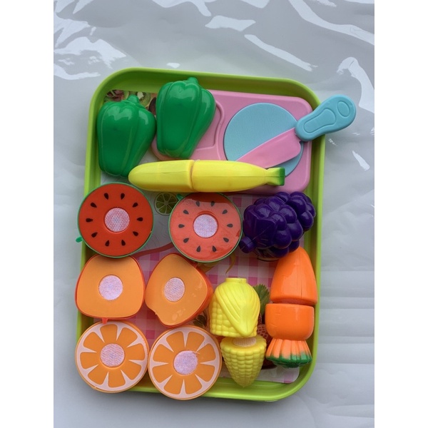 Đồ chơi cắt hoa quả - rau củ nhựa cho bé