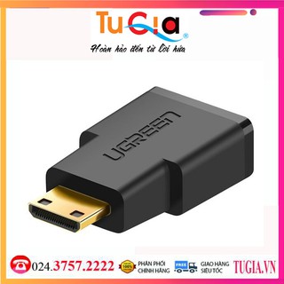 Đầu Chuyển Đổi Mini HDMI Sang HDMI UGREEN 20101 - Mini HDMI To HDMI Âm - Hàng Chính Hãng