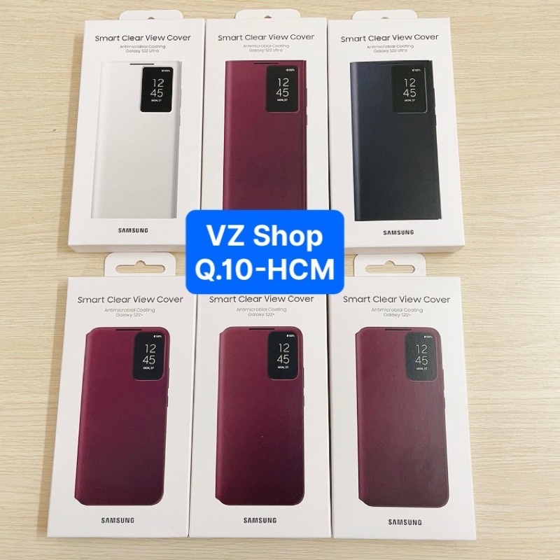 Chính hãng-Bao da Samsung Galaxy S22+/ S22 Ultra Smart Clear View Cover