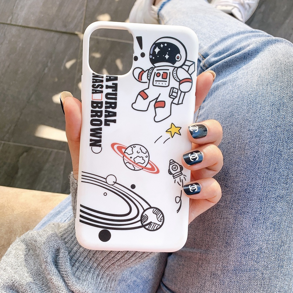 ỐP LƯNG SILICON DÀNH CHO IPHONE NASA BROWN - D101