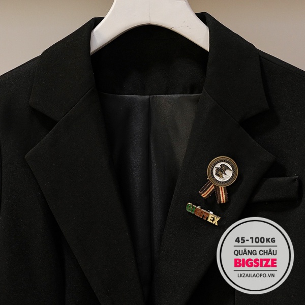 BIGSIZE Nữ (45-100kg) Áo vest nữ blazer khoác đen dáng rộng thiết kế trẻ trung thanh lịch - Phong cách Hàn Quốc - quảng châu cao cấp | BigBuy360 - bigbuy360.vn