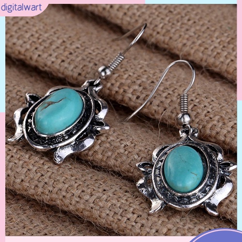 Set Dây Chuyền Và Đôi Khuyên Tai Đính Đá Ngọc Lam Thời Trang Cho Nữ