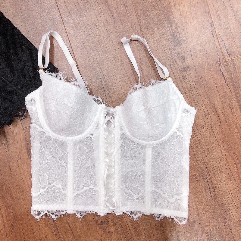 Áo corset ren dây đan