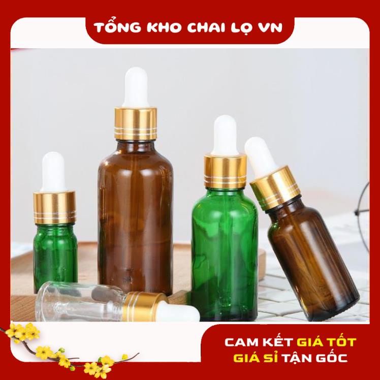 Lọ Chiết Serum ❤ SIÊU RẺ ❤ [50ml] Chai lọ tinh dầu thủy tinh nắp bóp giọt [chai lo my pham] , phụ kiện du lịch