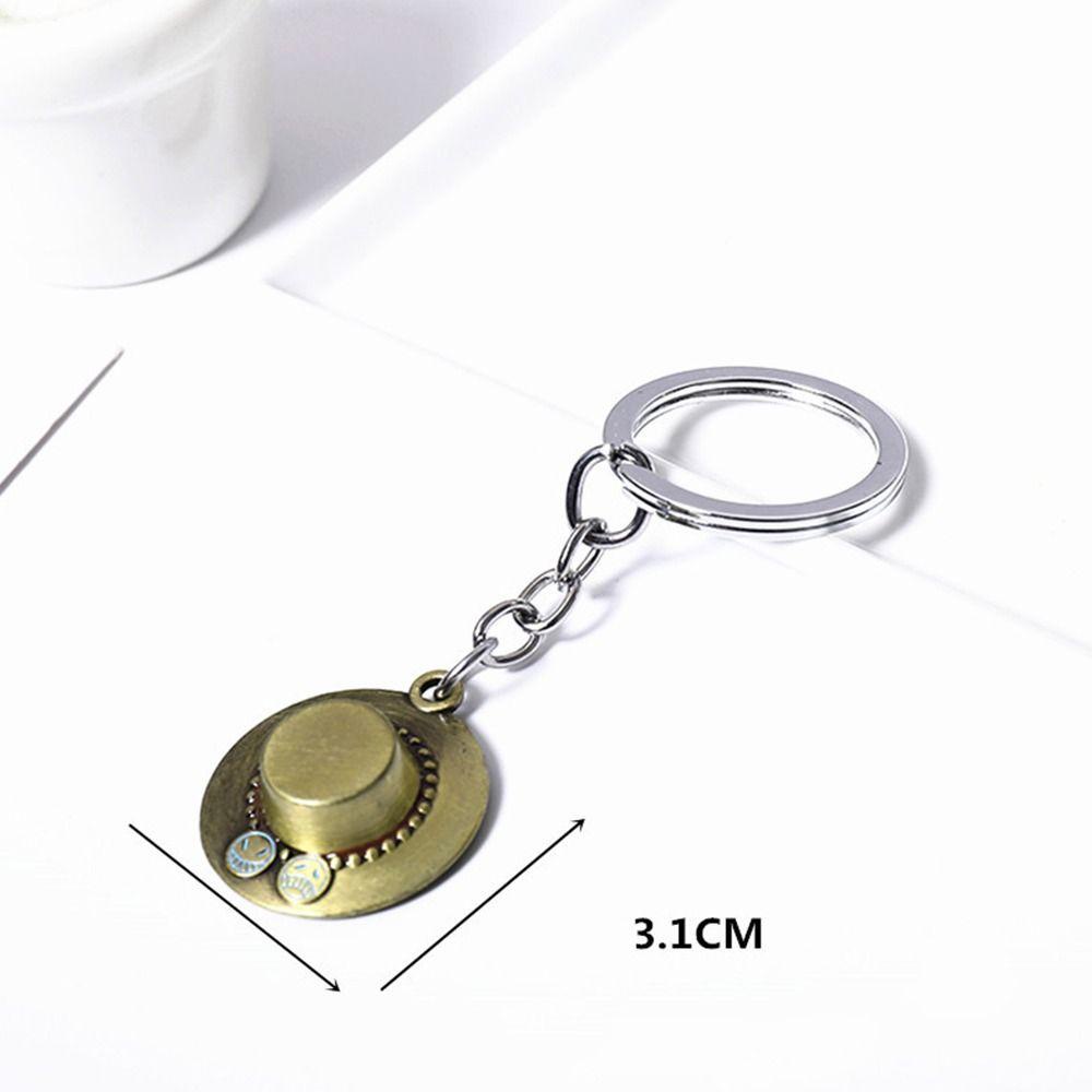 Móc Khóa Hình Logo Bánh Lái Xe Rơm / Nón Rơm Đơn Giản Thời Trang