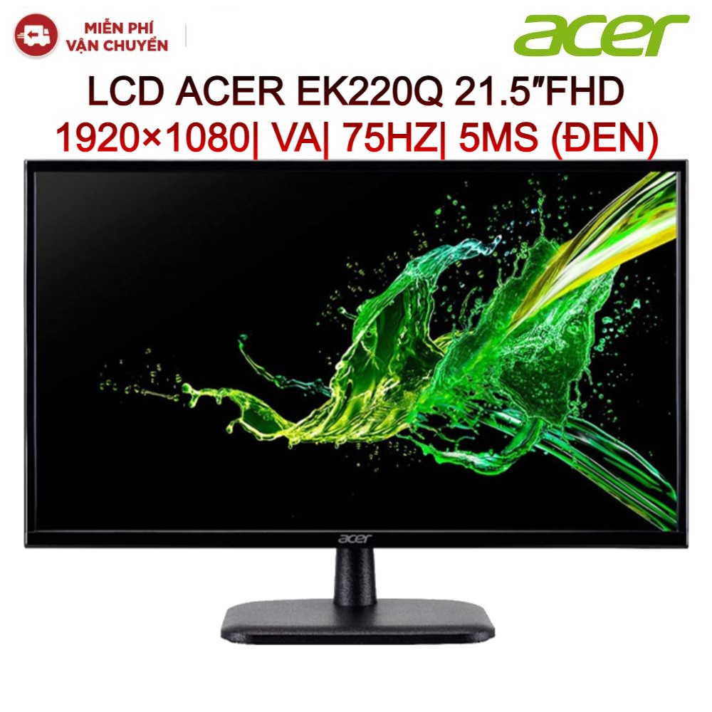 Màn Hình Máy Tính LCD ACER EK220Q 21.5″FHD 1920×1080| VA| 75HZ| 5MS (ĐEN)