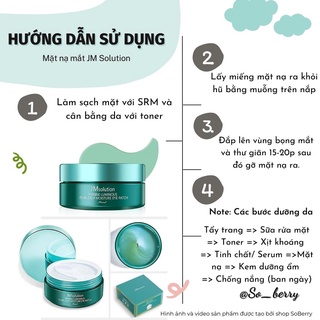 Mặt Nạ Mắt Dưỡng Ẩm JM Solution 90g MN05