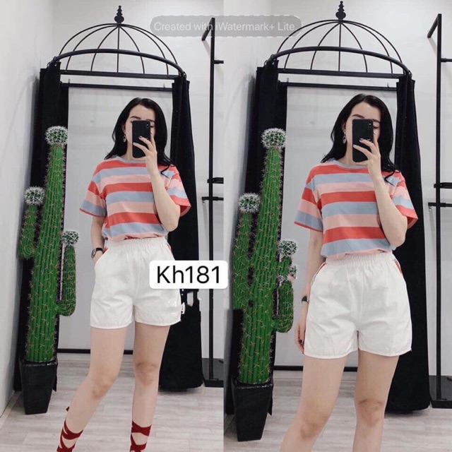 Sét áo kẻ và quần mix kẻ túi