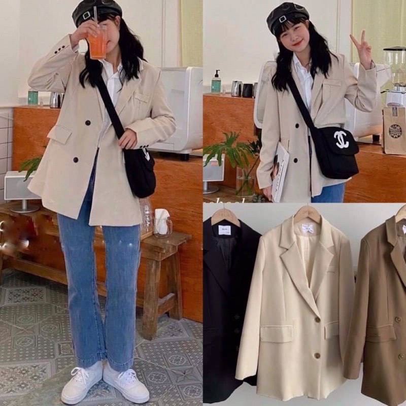 [Hàng thiết kế]Áo blazer nữ Phong cách rất Tây thiết kế dài tay 2 lớp nhiều màu thanh lịch | BigBuy360 - bigbuy360.vn