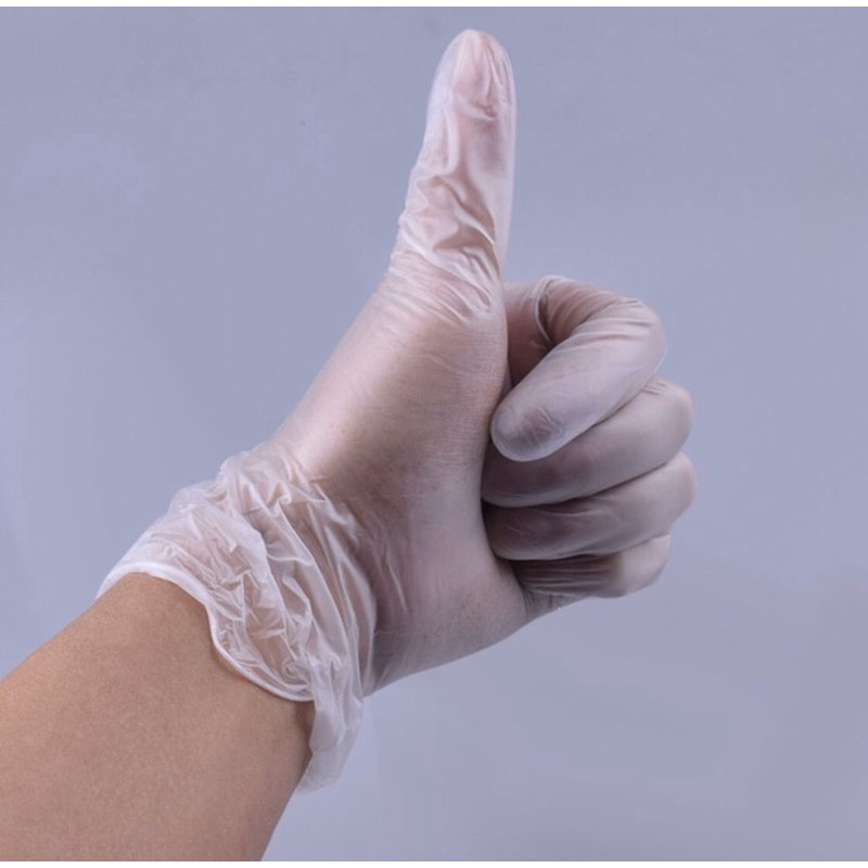 Găng tay y tế VINYL SUPERIEUR trắng trong không bột 100pcs