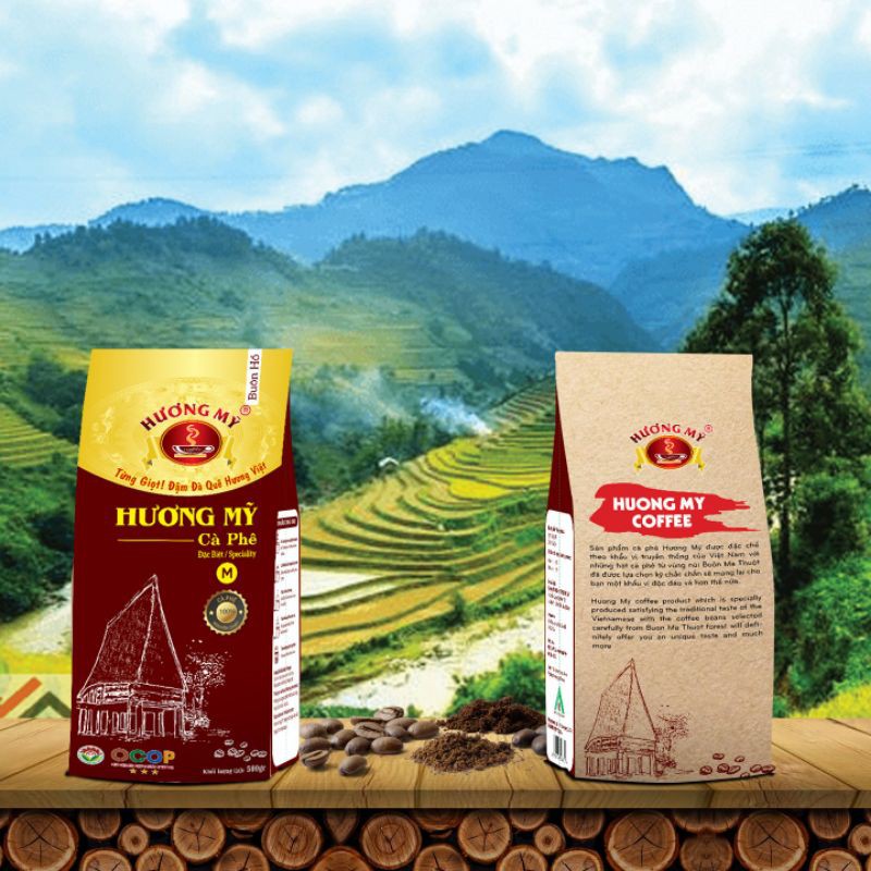 500gcà phê Hương Mỹ đặc biệt.Buôn Hồ Đăk Lak.www.huongmycoffee.com