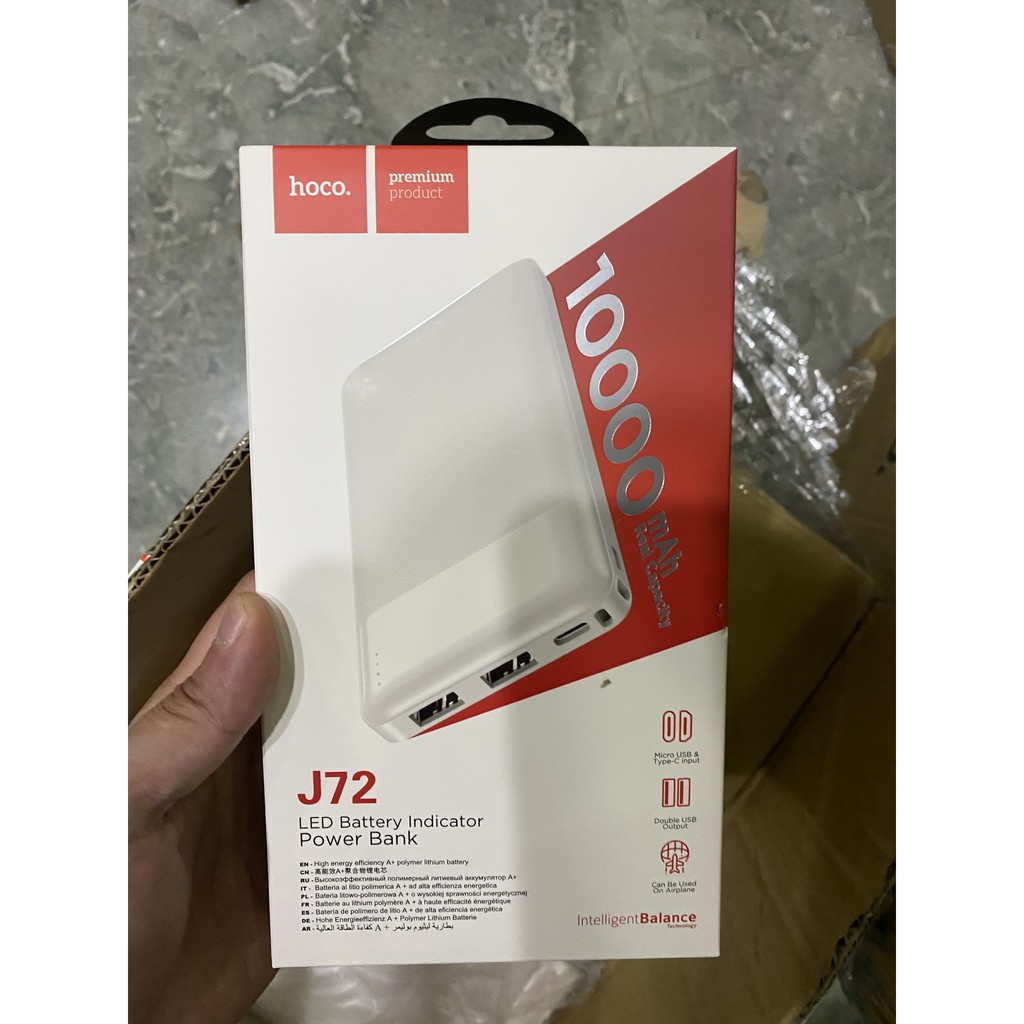 Pin Dự Phòng SẠC NHANH J72 10.000mah - Cáp Sạc Hoco CX3 3in1 - CHÍNH HÃNG BẢO HÀNH 6 THÁNG