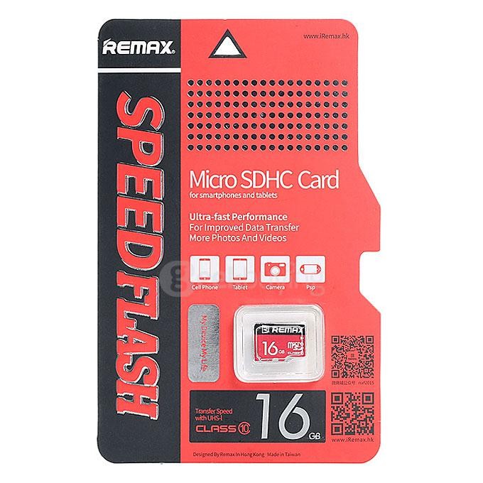 Thẻ Nhớ Micro SD REMAX 16GB Class 10 (Đỏ) - Bảo Hành 01 Năm | BigBuy360 - bigbuy360.vn