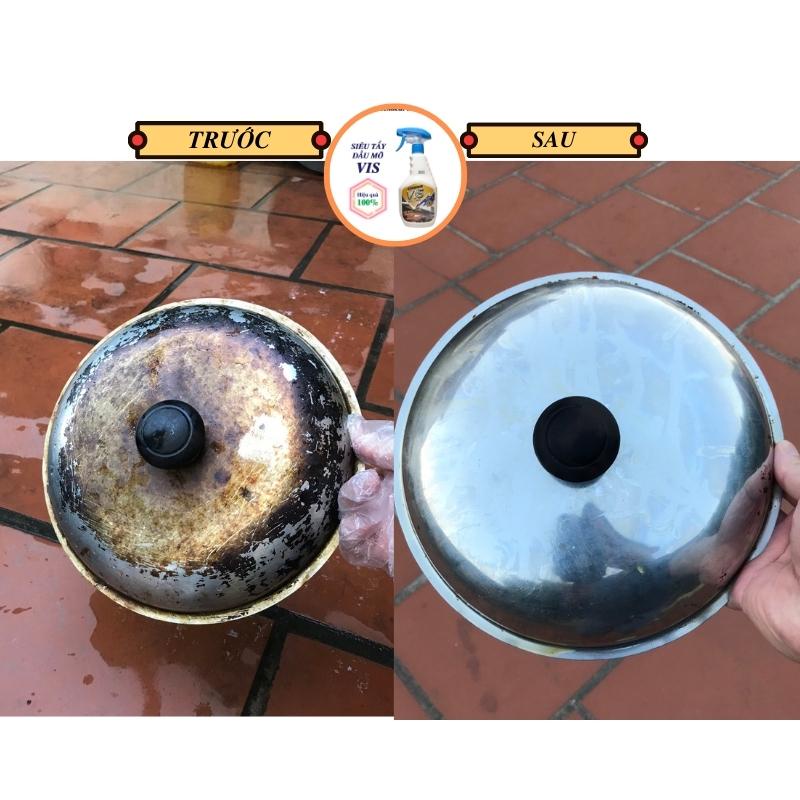 Combo tẩy cặn canxi nhà tắm VIS + tẩy dầu mỡ nhà bếp VIS hiệu quả, an toàn, siêu tiết kiệm