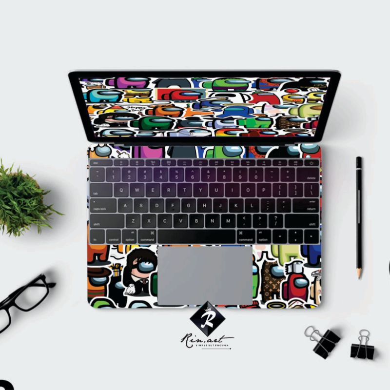 Bộ 200 sticker chủ đề Among Us chất liệu chống nước dán trang trí vali mũ bảo hiểm xe máy laptop điện thoại