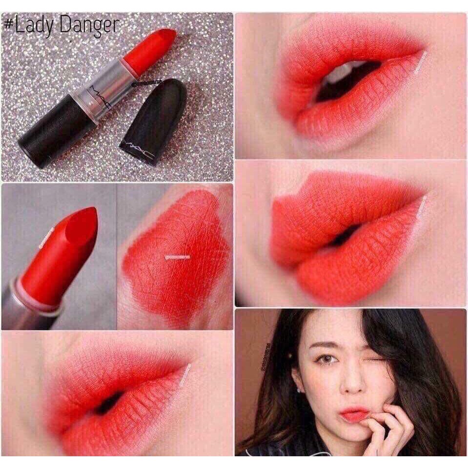 [Authentic 100%] Son Mac Lady Danger Đỏ Cam