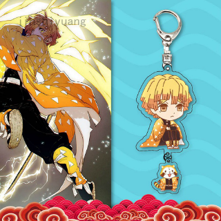 Móc Khóa Hai Mặt Acrylic Trong Suốt In Hình Anime Tanjiro Coconut