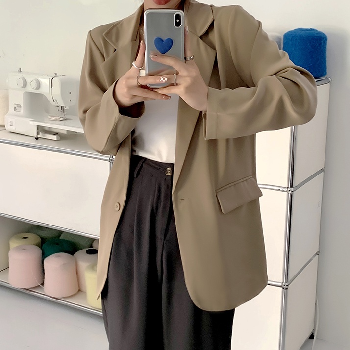 SUXI Áo Khoác Nữ Màu Sắc Thanh Lịch