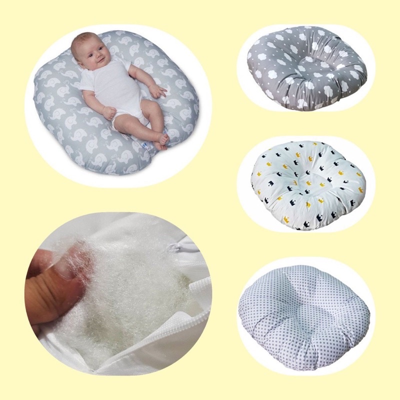 Gối chống trào ngược cotton chần bông, chống nôn trớ an toàn cho bé (Bao gồm vỏ gối và ruột)