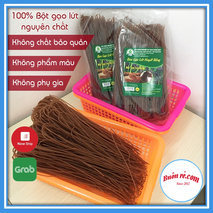 Bún gạo lứt huyết rồng (gói 500g) Nông sản sạch Cao Bằng – bún gạo khô - Thực phẩm ăn kiêng an toàn Buôn Rẻ - 01211