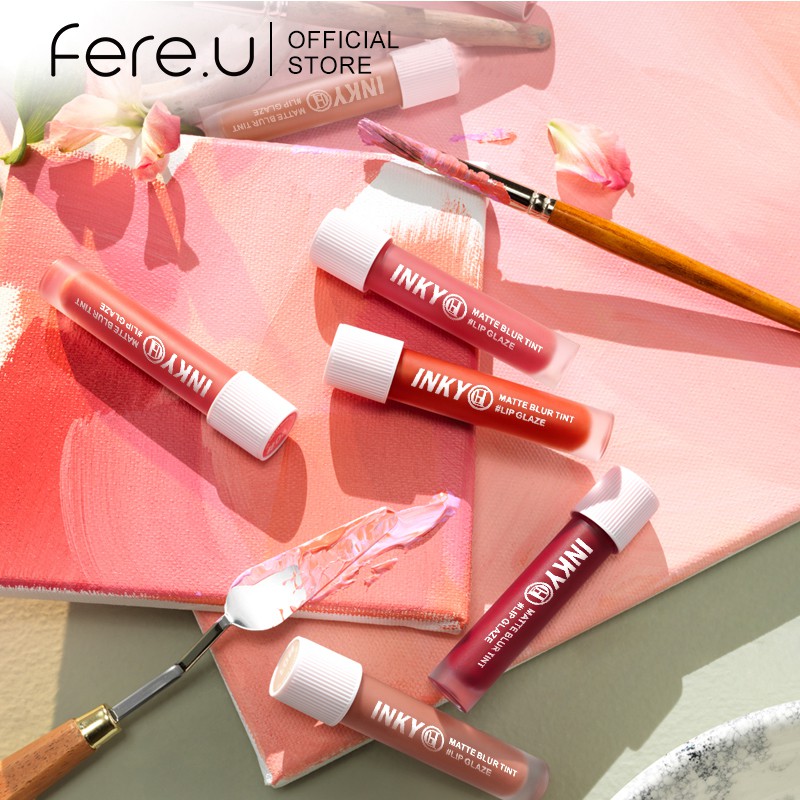 Fere.u Waterproof 3 in 1 Lip Cheek Eyeshadow Tint Stain Darling Water Gel Long Lasting Lipstick Color Makeup for Women