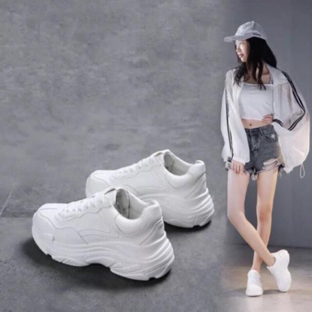 Giày Sneaker nữ độn đế All WHITE