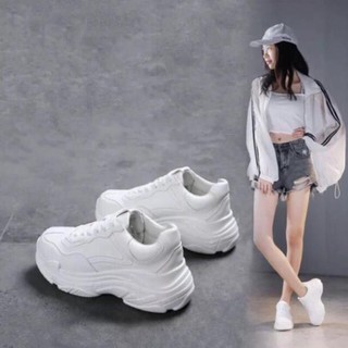 Giày Sneaker nữ độn đế All WHITE