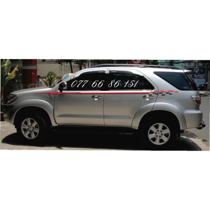 Tem dán sườn xe Fortuner