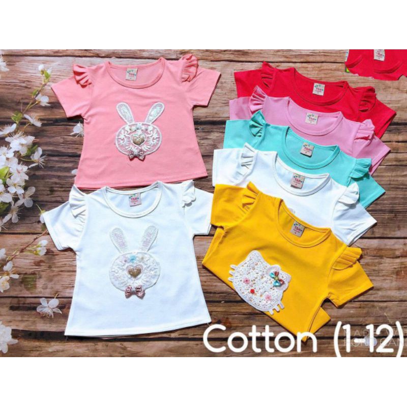 🍀🍀Quá Rẻ🍀🍀Áo thun cotton bé gái haivanco cho bé từ 8 đến 12 kg.